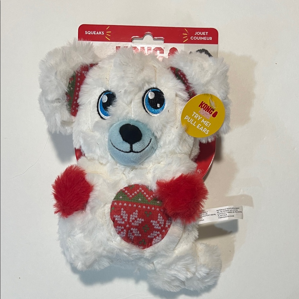 Kong Plush Christmas Dog Toy - Polar Bear